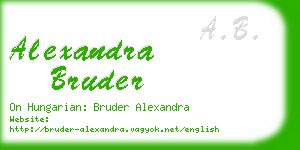 alexandra bruder business card